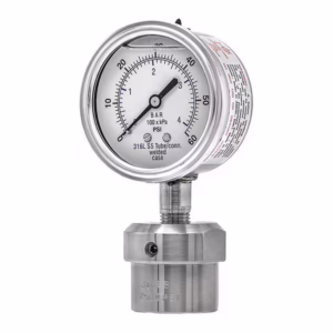 Pressure Gauge with Diaphragm Seal 0 to 60 psi